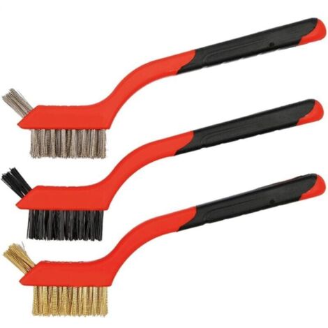 Brosses métalliques, petites brosses métalliques pour nettoyer la rouille, la saleté, l'abrasion de la peinture et les zones difficiles d'accès avec un nettoyage en profondeur.