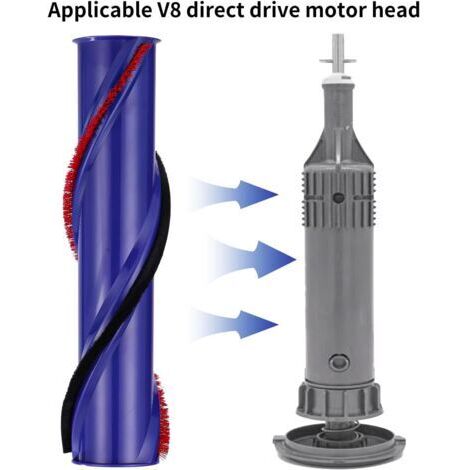 Brosses rotatives pour moteurs Dyson V10 et V8, brosses rotatives de rechange pour moteurs Dyson V10 et V8, brosses rotatives de rechange pour le nettoyage des tapis pour têtes de moteur V10 et V8.