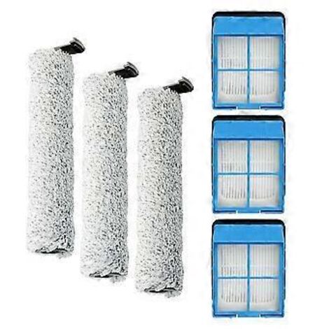 Brosses, rouleaux et filtres de rechange pour aspirateur CrossWave OmniForce 3882 - 3 brosses et 3 filtres