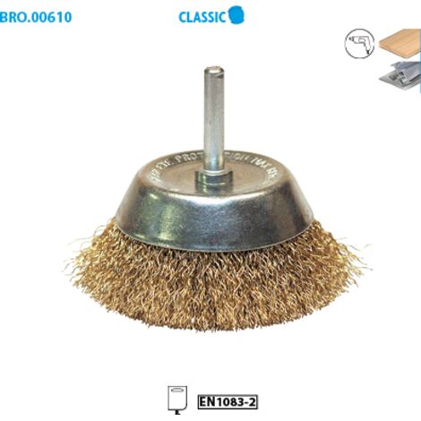 Brosses soucoupe laiton diamètre 50 mm fil diamètre 0,20 mm - Leman