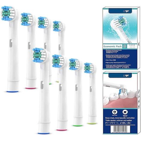 Brossette de rechange Compatible pour Oral b Têtes de Brosse à Dents Electrique, 8 Precision Brossettes de rechange