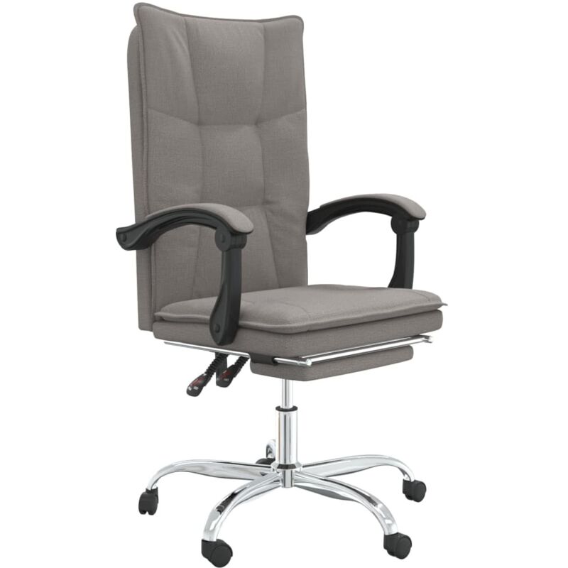 Vidaxl Taupe Bürostuhl Mit Liegefunktion Stoff