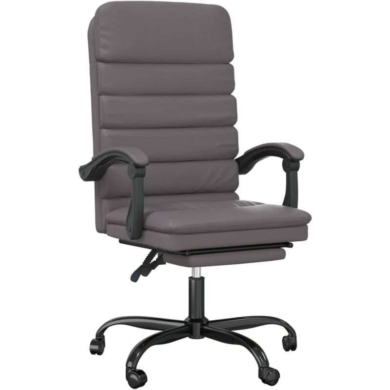 Vidaxl Grau Bürostuhl Mit Massagefunktion Kunstleder