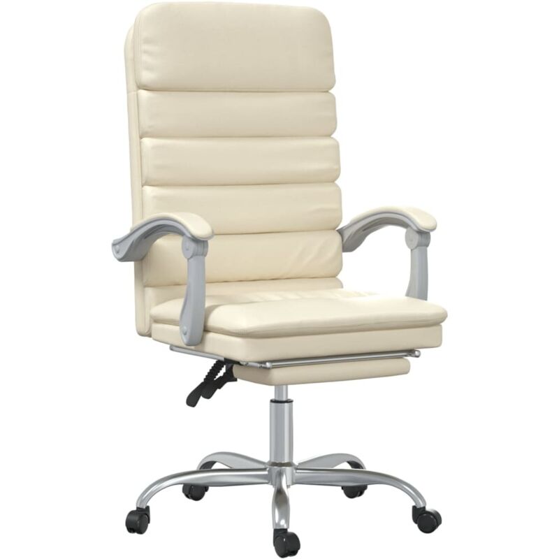 Vidaxl Beige Bürostuhl Mit Massagefunktion Creme Kunstleder