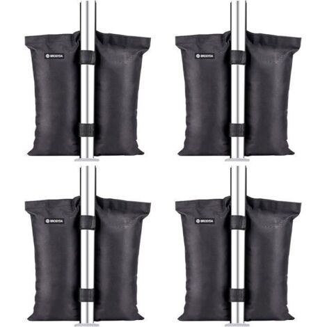 BROSYDA 4 Sacs de sable pour tente, Sac de lestage 1680D très résistant avec longue sangle, pour tonnelle, camping et tente de
