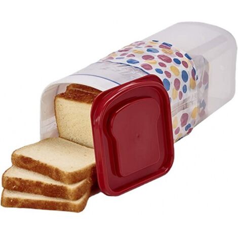 Brotaufbewahrungsbox aus transparentem Kunststoff – Frischhaltebehälter für Sandwichbrot, Brötchen oder Gebäck, luftdicht
