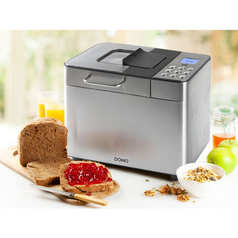 Brotbackautomat Edelstahl mit 18 Programmen & Ersatz Knethaken