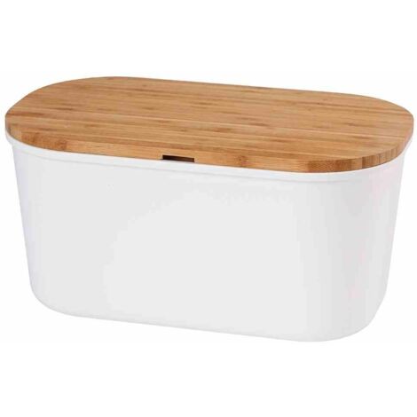 Brotbox weiß Melamin, 37 x 17,5 x 21,5 cm