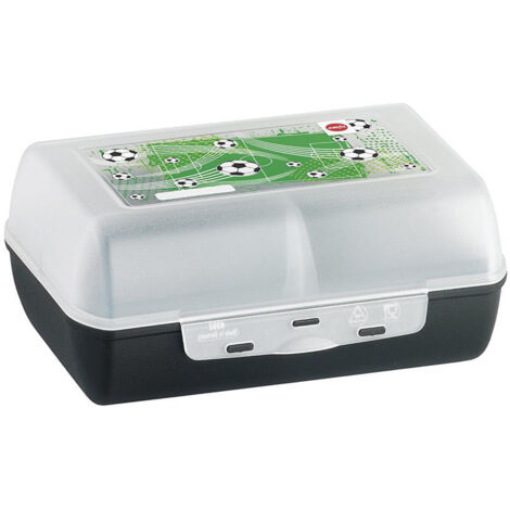 Brotdose Variablo Soccer mit Trennwand 16x11x7cm