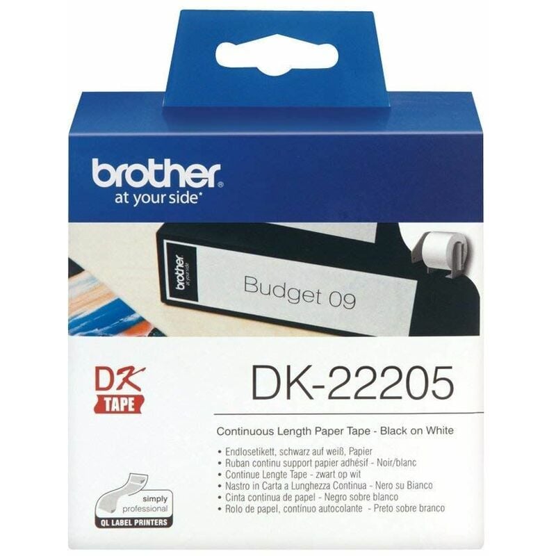 62MMX30.48M Continuous Paper Tape - Brother