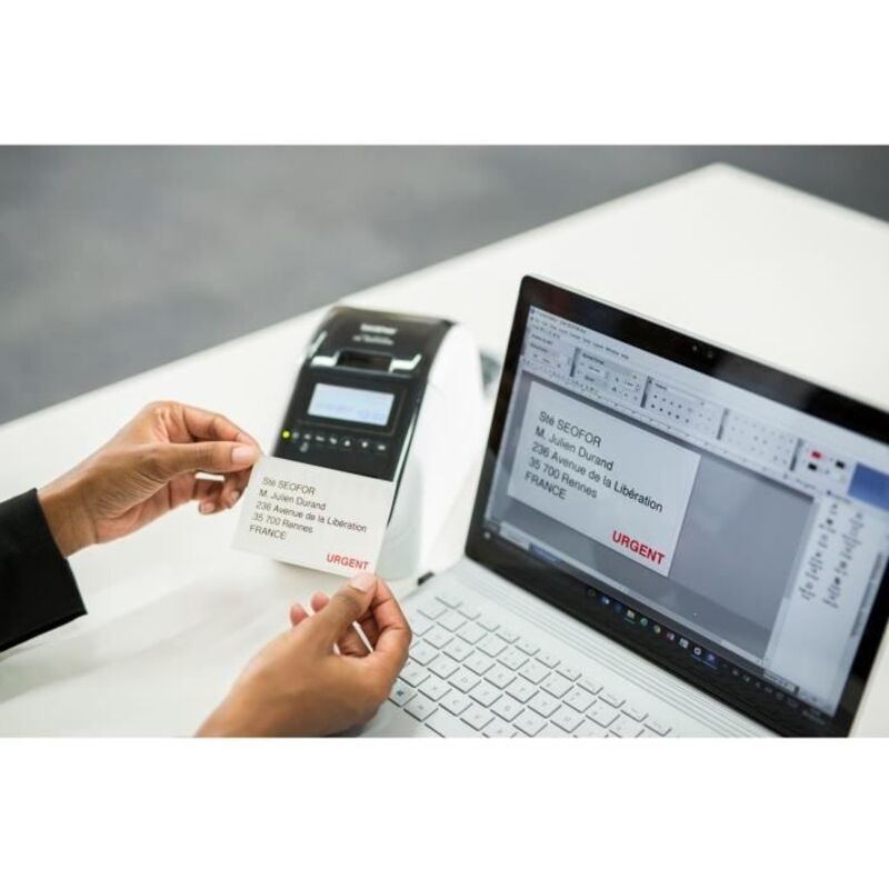 Imprimante d'étiquettes professionnelle avec Wi-Fi, réseau Ethernet et Bluetooth