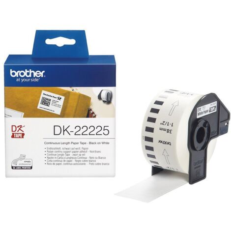 Brother DK-22225 nastro per etichettatrice Nero su bianco