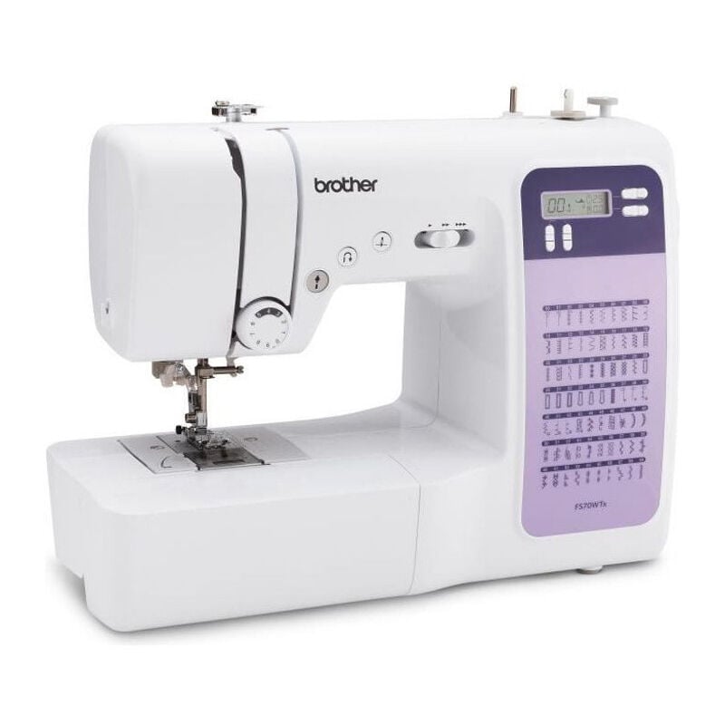FS70WTx Machine a coudre electronique - 70 points - Enfile-aiguille - Ecran lcd - Touches de selection - Bras libre - Brother