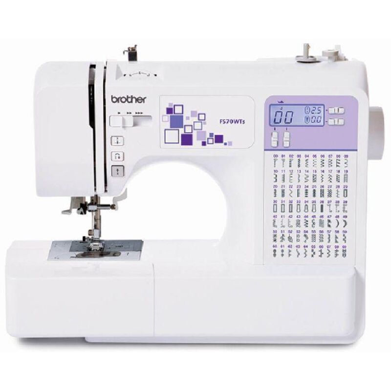 Brother Fs70wtx Patchwork-nähmaschine Mit Sewing Machine, Metall, Weiß, Lila, Full-size Nähmaschine + Anschiebetisch
