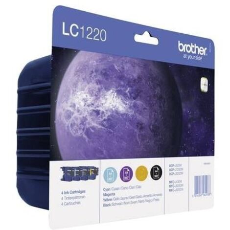 Brother LC-1220VALBPDR cartuccia d'inchiostro Originale Nero, Ciano, Magenta, Giallo 4 pezzo(i)