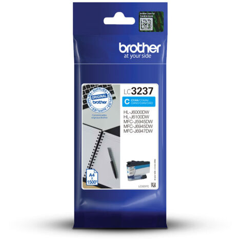 Brother LC-3237C cartouche d'encre 1 pièce(s) Original Rendement standard Cyan