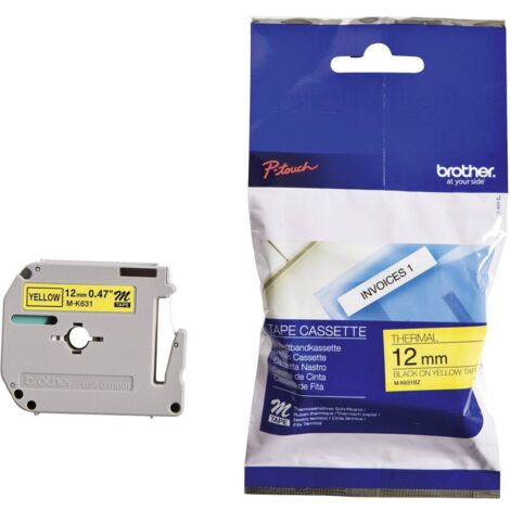 Brother M M-K 631 Colore Nastro: Giallo Colore carattere:Nero 12 mm 8 m