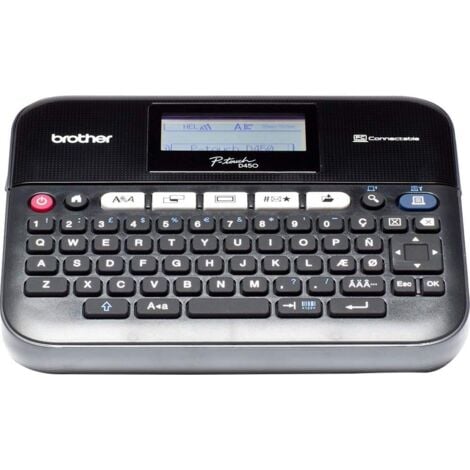 Brother PT-D450VP Etichettatrice Desktop Collegabile a PC, con Display LCD, Ampia Tastiera QWERTY, Tasti Funzione One Touch, Nastri fino a 18 mm