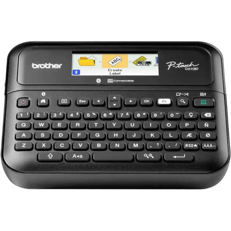 Etiqueteuse Brother P-touch D610BT adapté pour rubans: tz 3.5 mm, 6 mm, 9 mm, 12 mm, 18 mm, 24 mm Etiqueteuse Brother P-touch D610BT adapté pour rubans: tz 3.5 mm, 6 mm, 9 mm, 12 mm, 18 mm, 24 mm