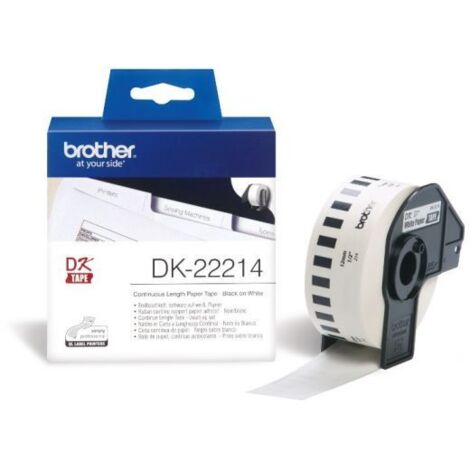 BROTHER Rollo de Papel Continuo Blanco de 12mm x 30,48m