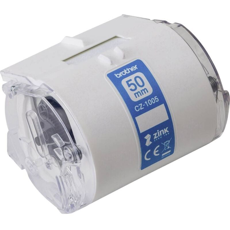 Brother Rouleau d'étiquettes 50 mm x 5 m papier blanc 1 pc(s) fixation permanente CZ1005 Rouleau d'étiquettes couleur