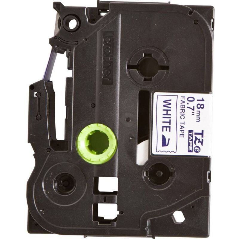 Ruban d'étiquetage textile non laminé Brother TZe, tz TZe-FA4B Couleur de ruban: blanc Couleur de police:bleu 18 mm 3 m