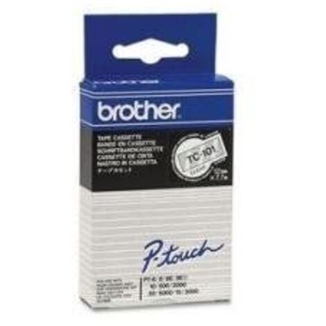 Brother TC TC-101 Couleur de ruban: transparent Couleur de police:noir 12 mm 7.7 m