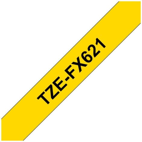 Brother TZE-FX621 nastro per etichettatrice Nero su giallo