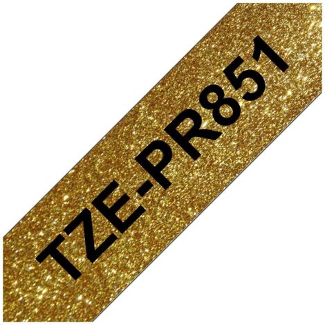 Brother TZe-PR851 Colore Nastro: Oro Colore carattere:Nero 24 mm 8 m