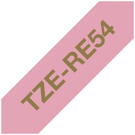 Brother TZE-RE54 nastro per etichettatrice Oro su rosa