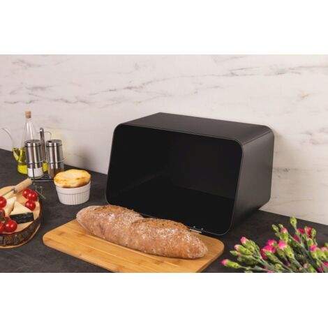 Brotkasten und brett modern color schwarz 37cm - 5five