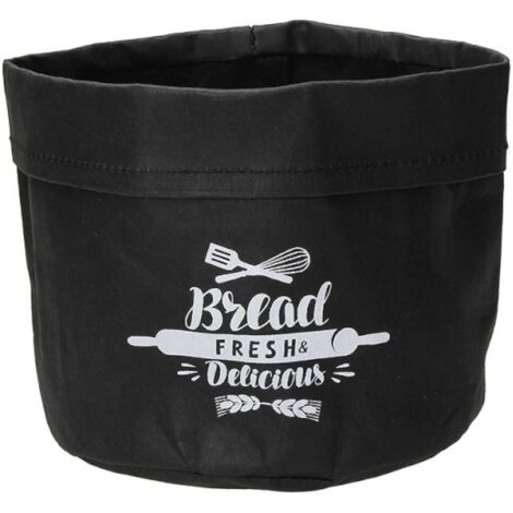 Brotkorb 16 cm x H 13 cm Papier Papier/schwarzer Karton