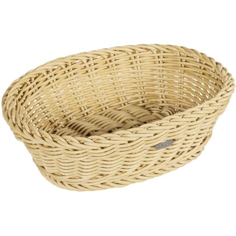 Brotkorb oval Kunststoff 25,5x19x7cm beige
