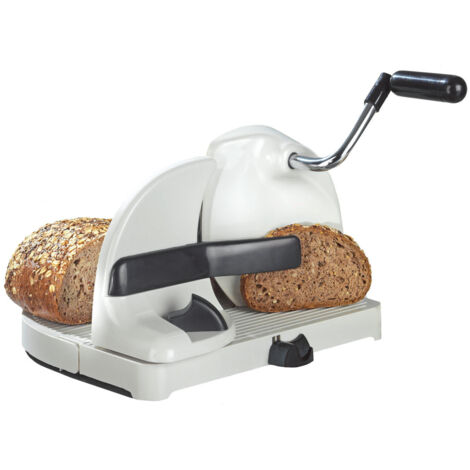Brotschneidemaschine, mit Handkurbel