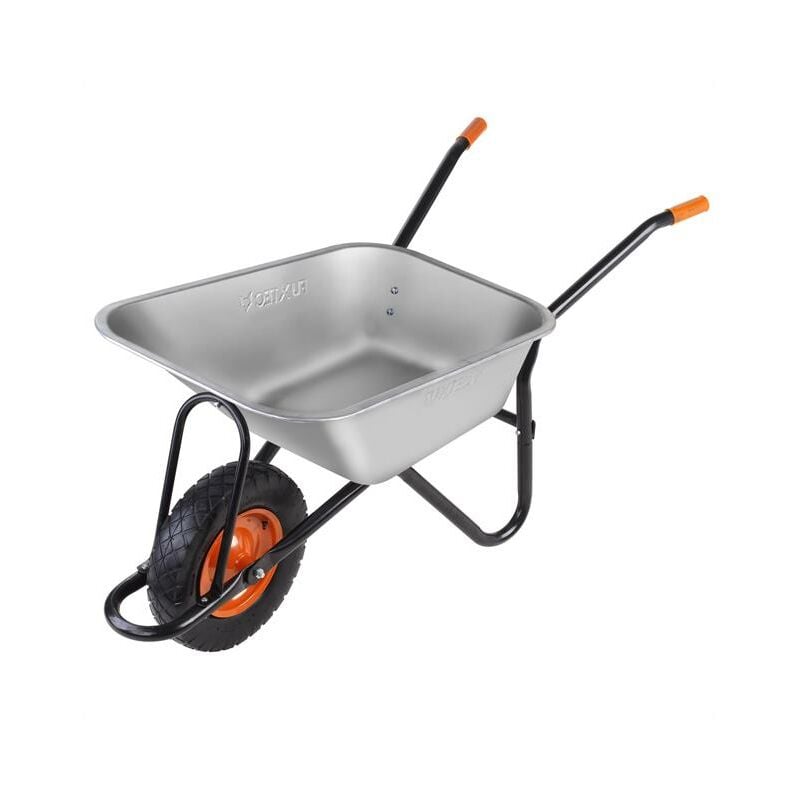 Fuxtec - Brouette FX-WB6404G - charge 120 kg volume 90 l acier galvanisé