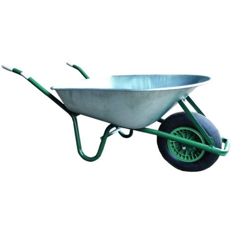 Brouette PREMIUM 90 litres cuve galvanisée - roue gonflable