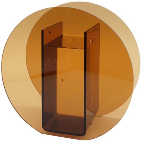 Brown Acrylic Vase Transparent Decorative Flower Vase Nordic Glass Vase Ornament for Office Living Room Book Shelf Brown Circle