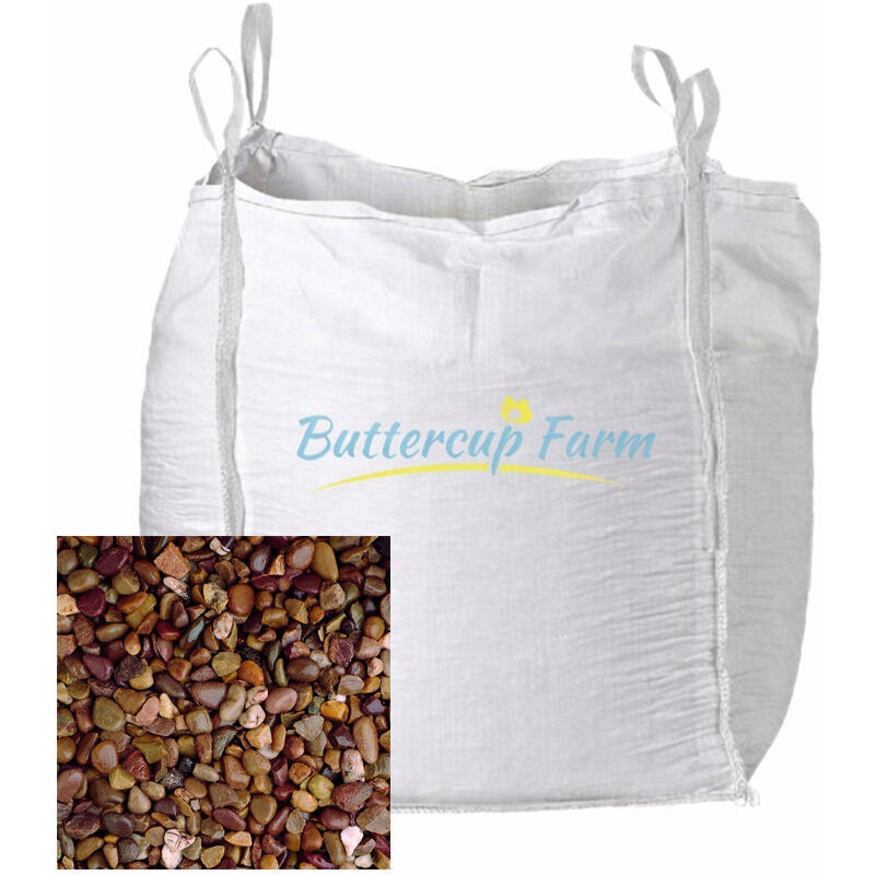 Brown & Cream - Decorative Stone - Premium Aggregate Bulk Bag - 850 Kilos
