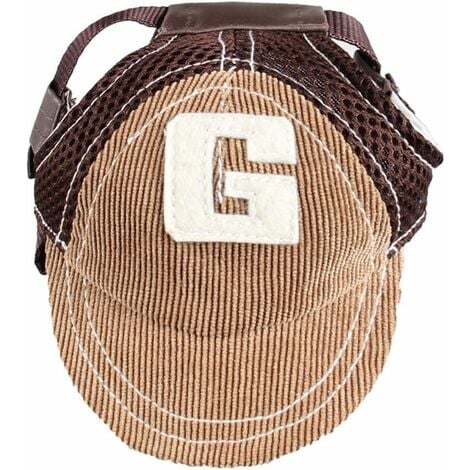 Brown, L-Casquette tendance pour chien, Protection du  en été, Pour chiens petits, moyens et grands