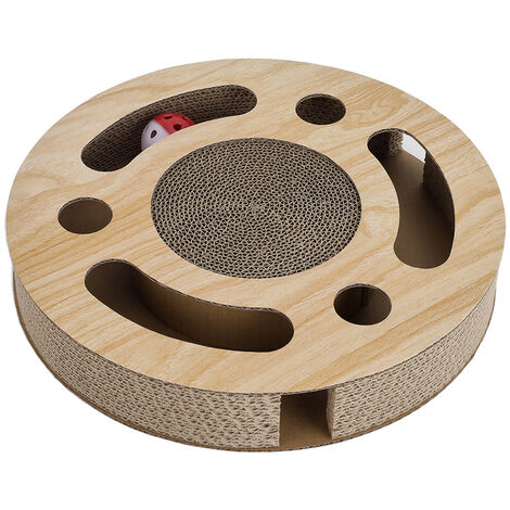 Brown Round Cat Scratching boards with Ball Toy