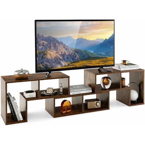 Brown TV Stand for TVs up to 65 Inches Free Combination Adjustable TV Cabinet Center