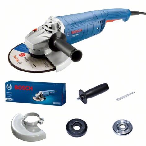 Bosch – Meuleuse angulaire 230mm 2200W – Protection contre le redémarrage – Vitesse 6500 min-1 – Pour métal et pierre – Poids 5.4 kg