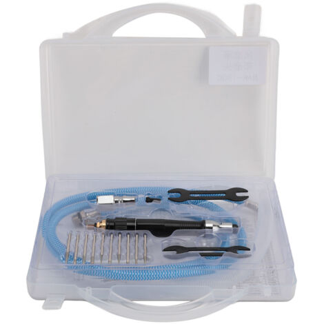 Broyeur à crayon pneumatique 70000 tr/min, connecteur NPT1/4 pouces, Mini outil de coupe de polissage avec pince de 3mm et 10 embouts