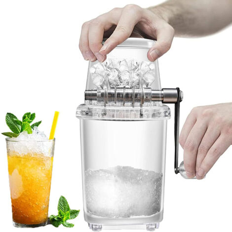 broyeur à glace manuel -Mini broyeur à glace manuel en acier inoxydable - convient aux boissons et à la glace pilée