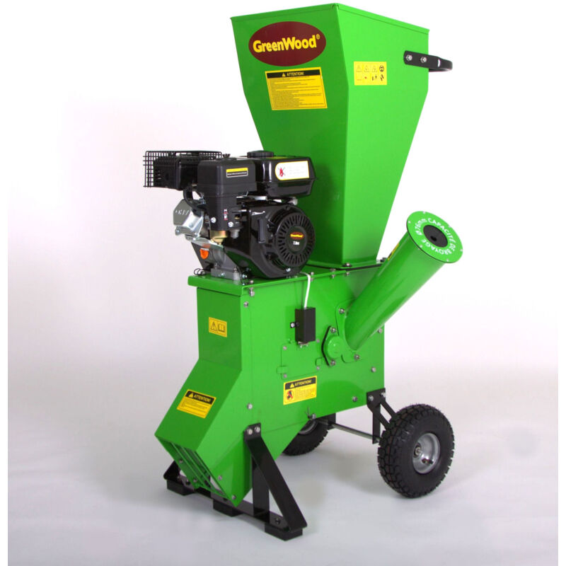 Broyeur BRF 7cv thermique - végétaux et branches GREENWOOD