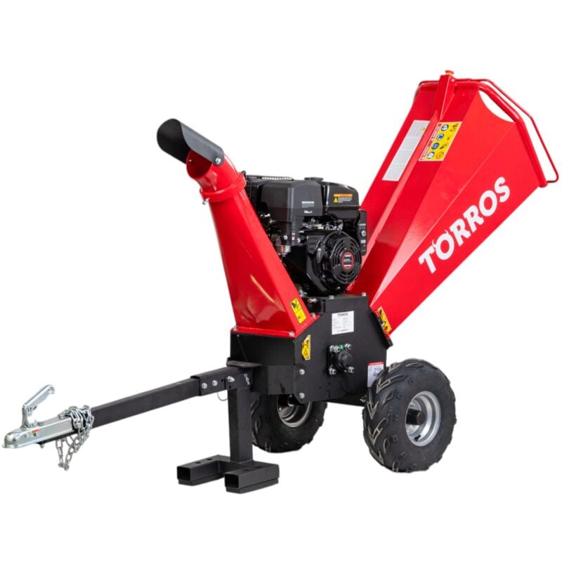 Torros - Broyeur de branches pro tractable thermique essence 15 cv 420 cc 120 mm démarrage électrique HHK124