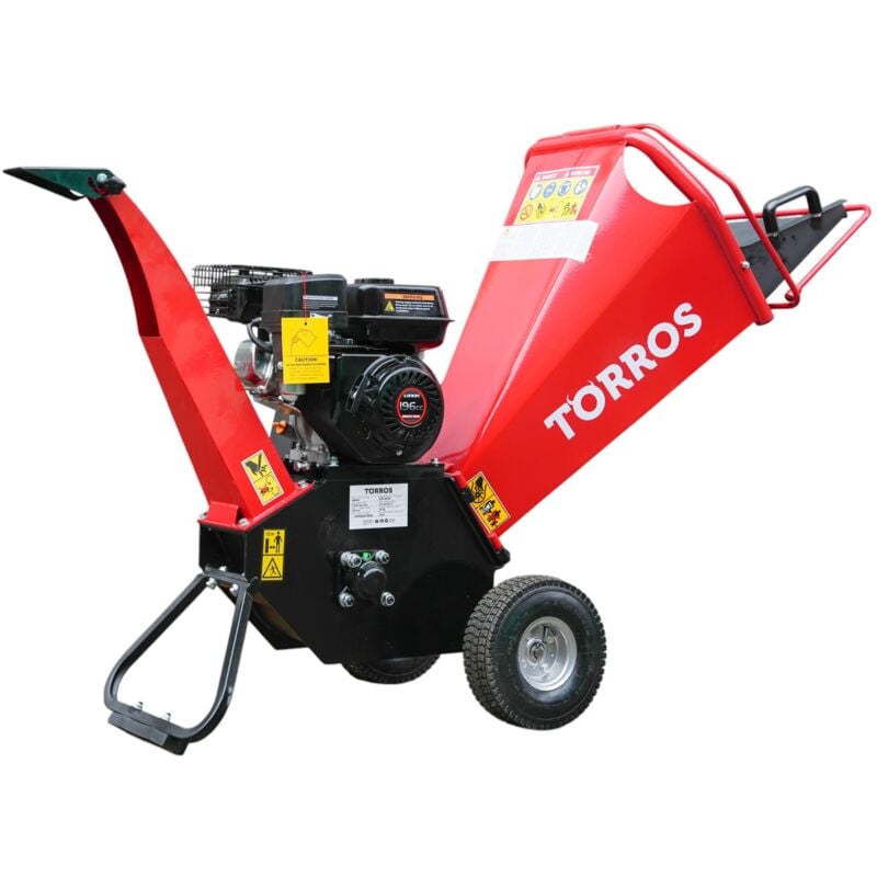 Torros - Broyeur de branches pro thermique essence 6,5 cv 196 cc 100 mm démarrage manuel HHK84