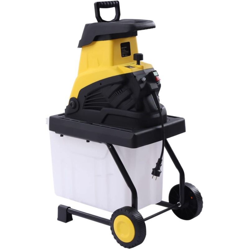 Gojoy - Broyeur de jardin, Broyeur à Bois Électrique, broyeur silencieux, broyeur à rouleaux, broyeur à couteaux, avec 45 l/9 galles, boîte de