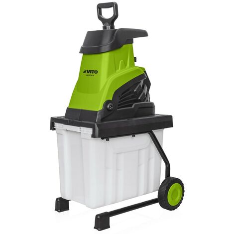 Broyeur de végétaux 2500W Bac 45 Litres Branches 45mm Elagage Jardinage Taillage VITO