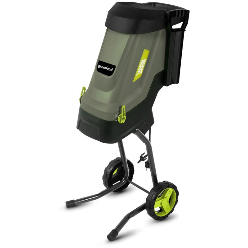 Greatland - Broyeur de végétaux électrique 2600W avec sac récupérateur de 45L